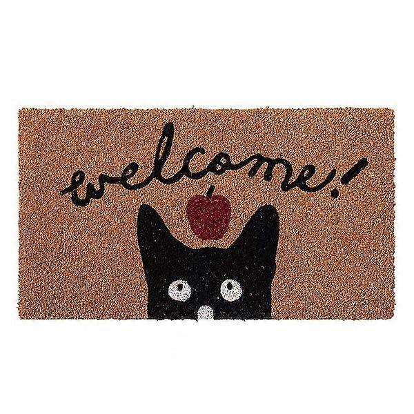 Durable PVC Rectangular Floor Mat 40x60 cm with Non-Slip Design and Kitten Pattern, Easy to Clean and Maintain