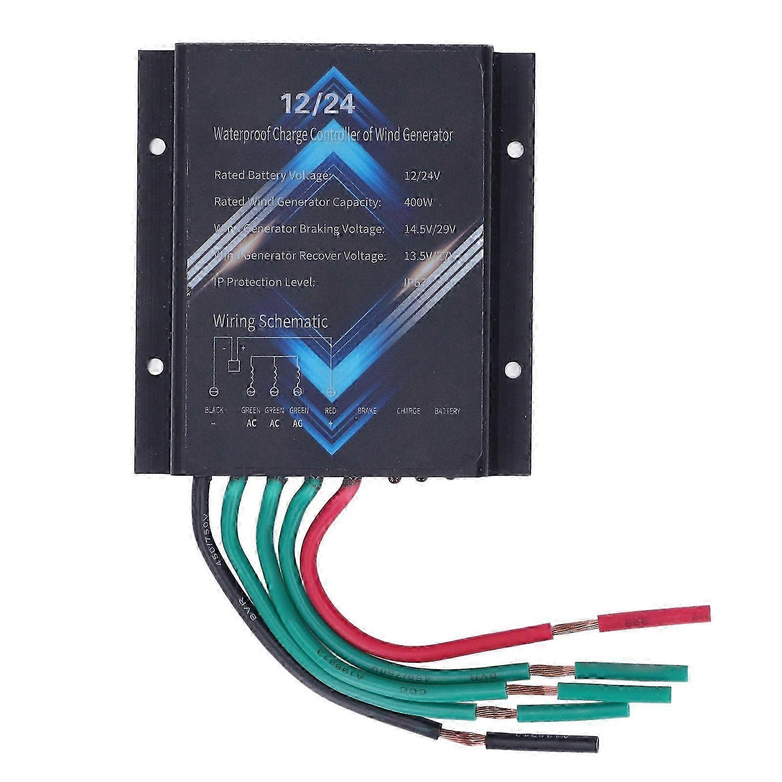 Wind Generator Controller Aluminum Alloy Waterproof Wind Turbine Controller 400W 12V 24V