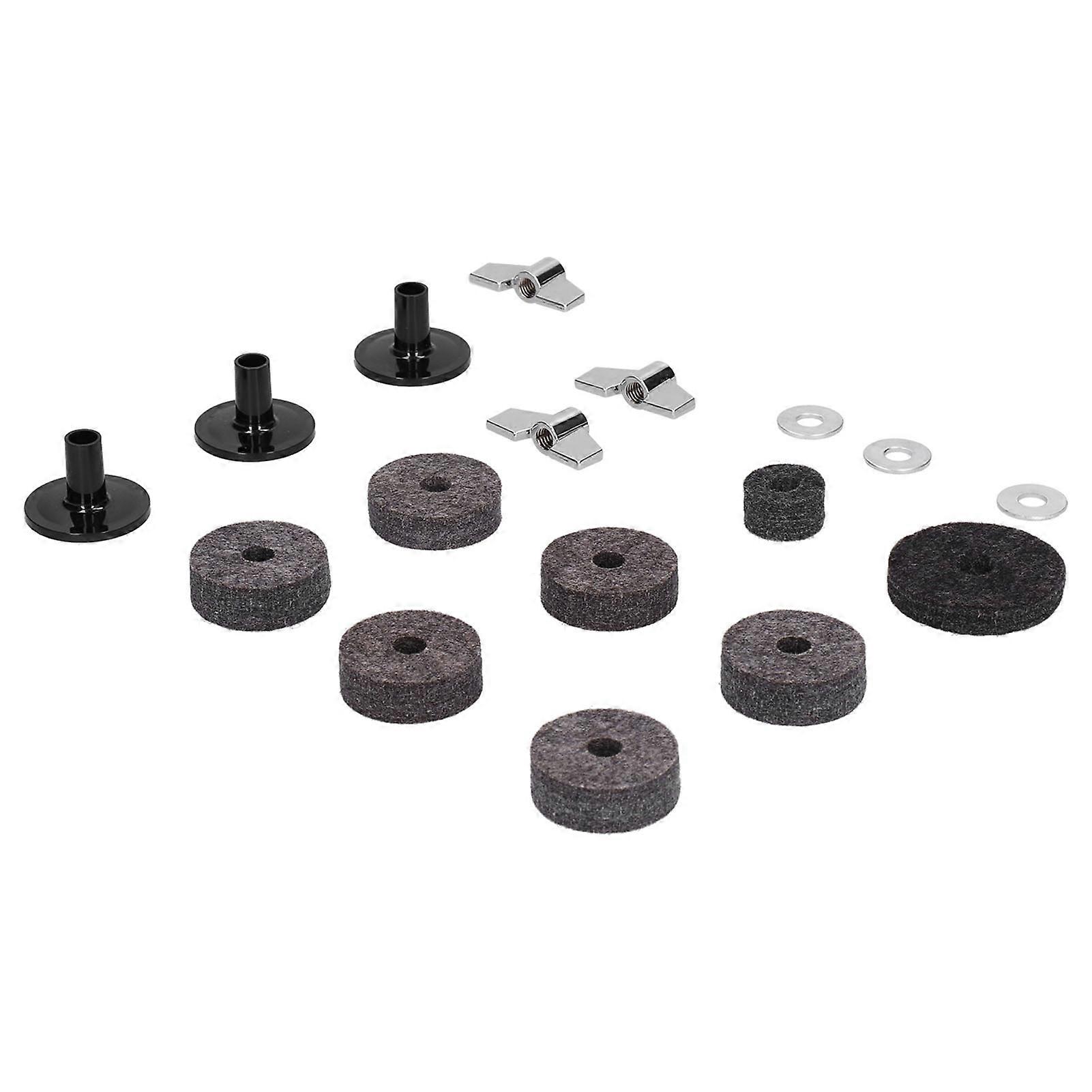 Complete Drum Maintenance Kit, Sound Improvement Set With Sturdy Cymbal Protection, Affordable Quality Drum Felts For Enhanced Performance, Secure