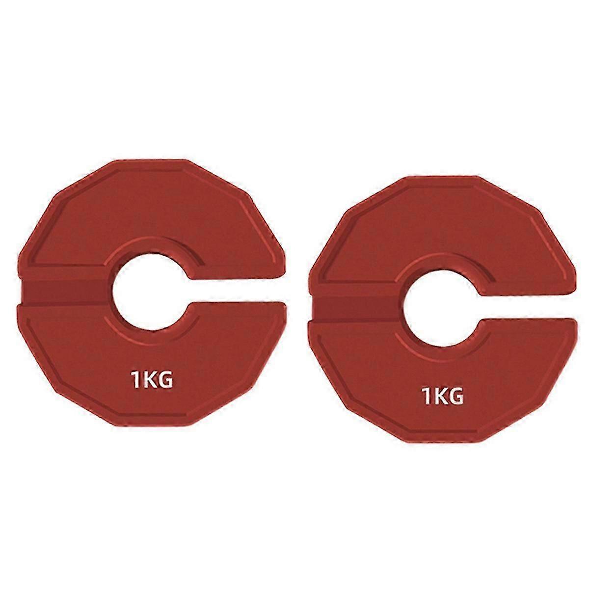 2PCS Gym Micro-Type Plaques Haltère Plaque de poids fractionnée Plaques de poids fractionnées en caoutchouc Add-on