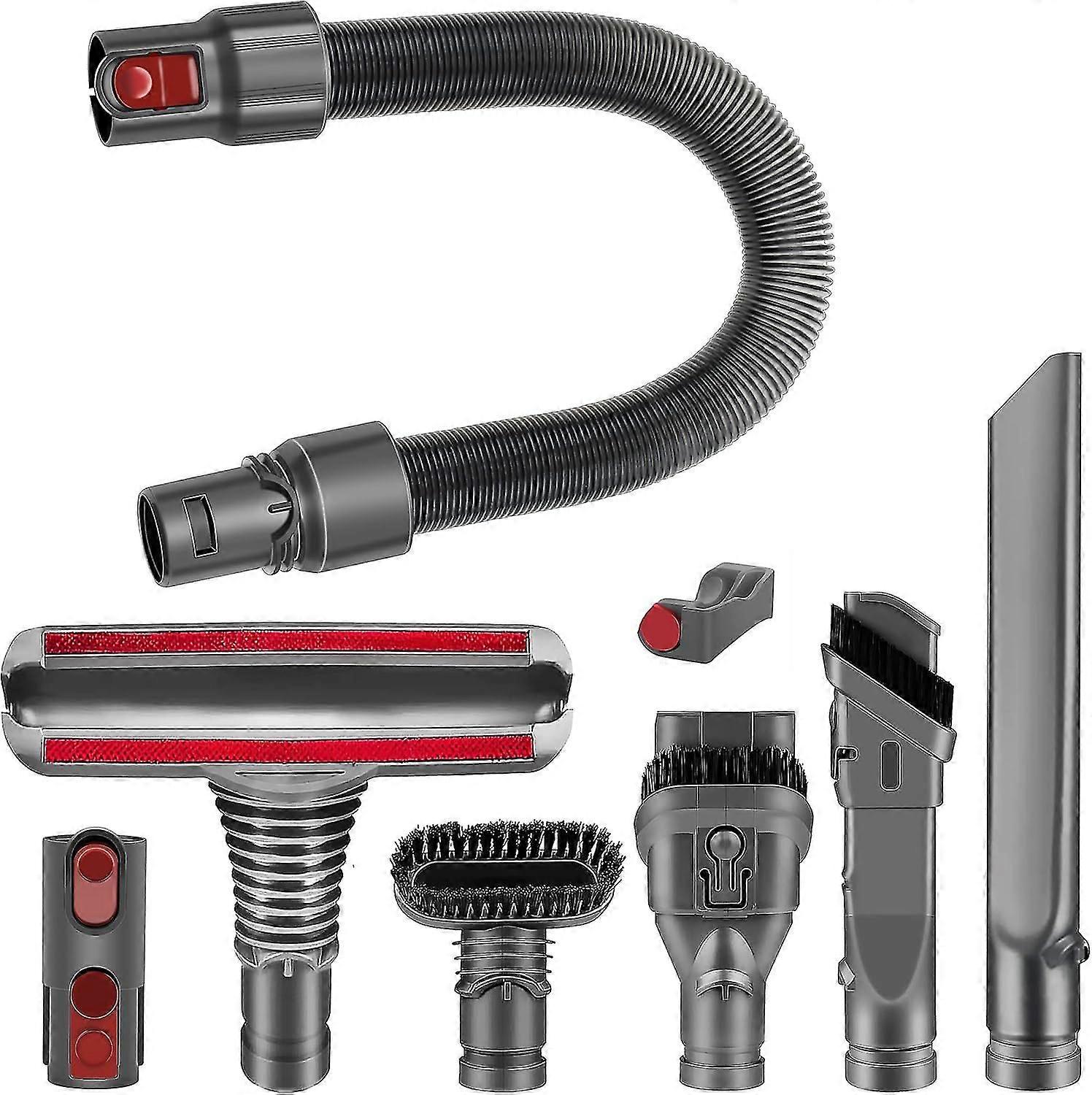 Kit de remplacement, buses de brosse Flexible Flexible Hose Accessoires Extension Compatible Pour Dyson V6 V7 V8 V10 V11 V15 (8in1 Kit)