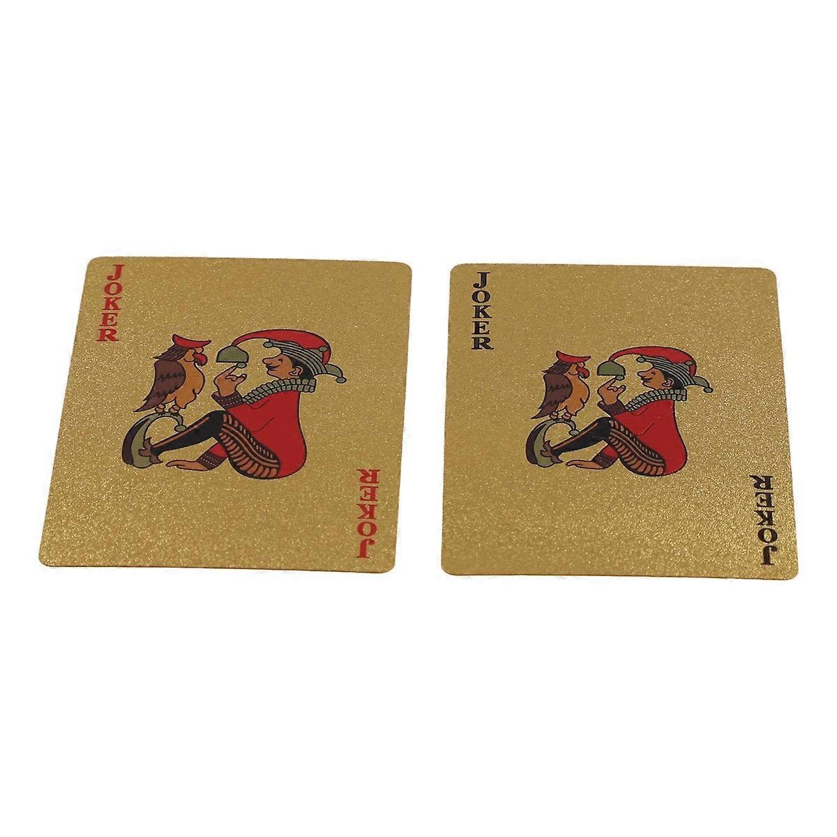 1Pc 24K Gold Playing Cards Plastic Deck Foil Magic Waterproof Card