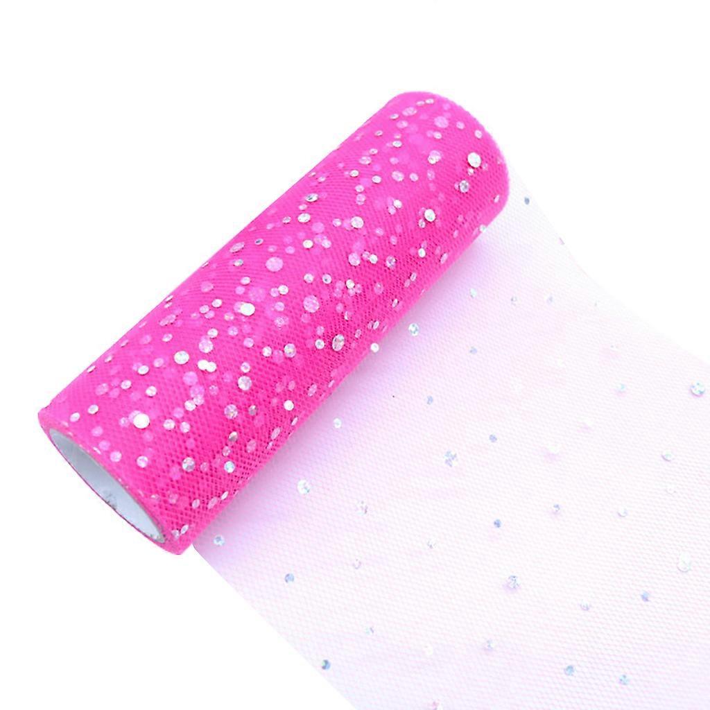 Paillettes Sequin Net Tulle Bobine Rouleaux Photographie Fond Mariages Fête Tutu Costume Décor Cheveux Ornement Ruban Rouge vif