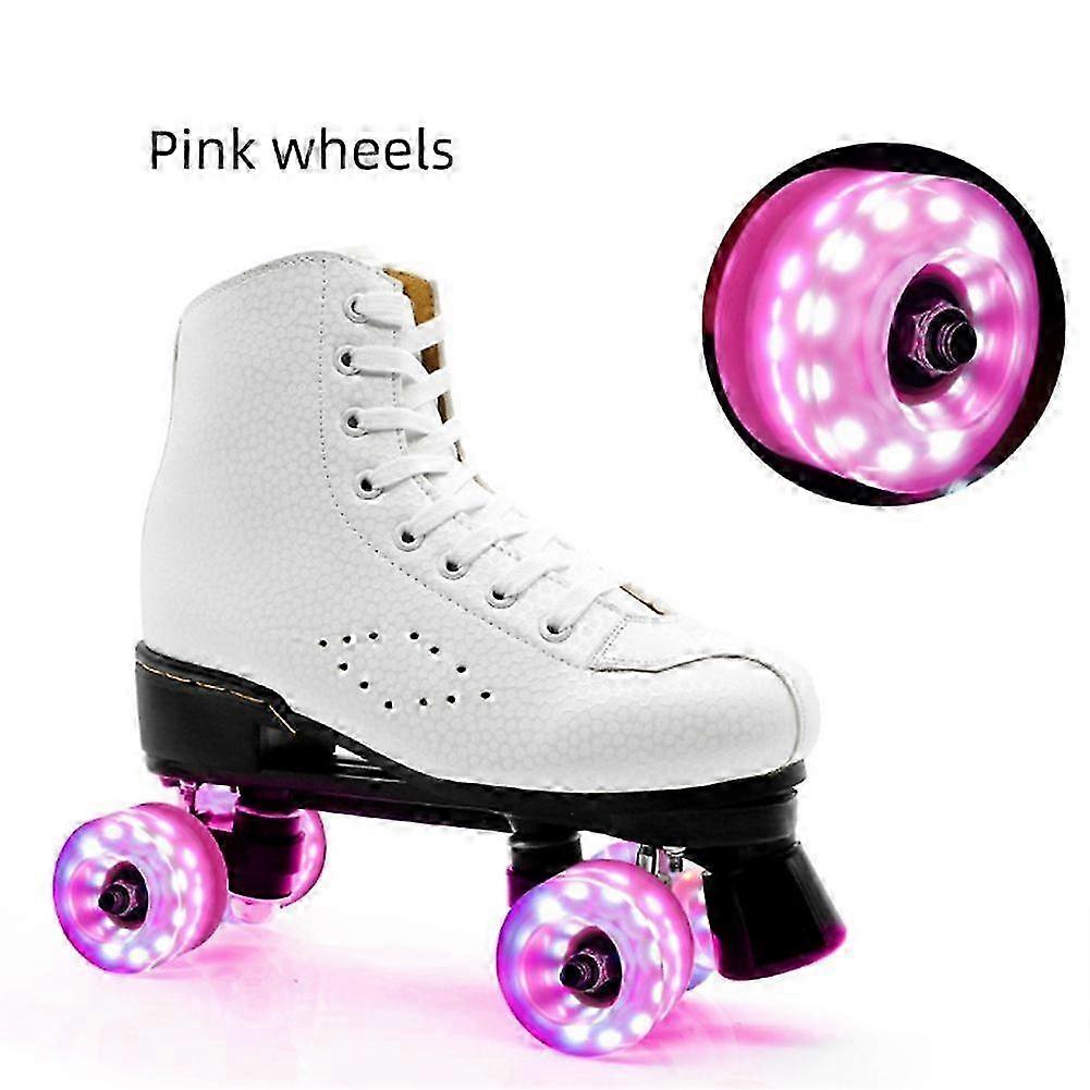 Roues Lumineuses 58 Mm X 32 Mm Pour Quad Roller & Skateboard – LED Colorées Flocons De Neige + Clé Offerte