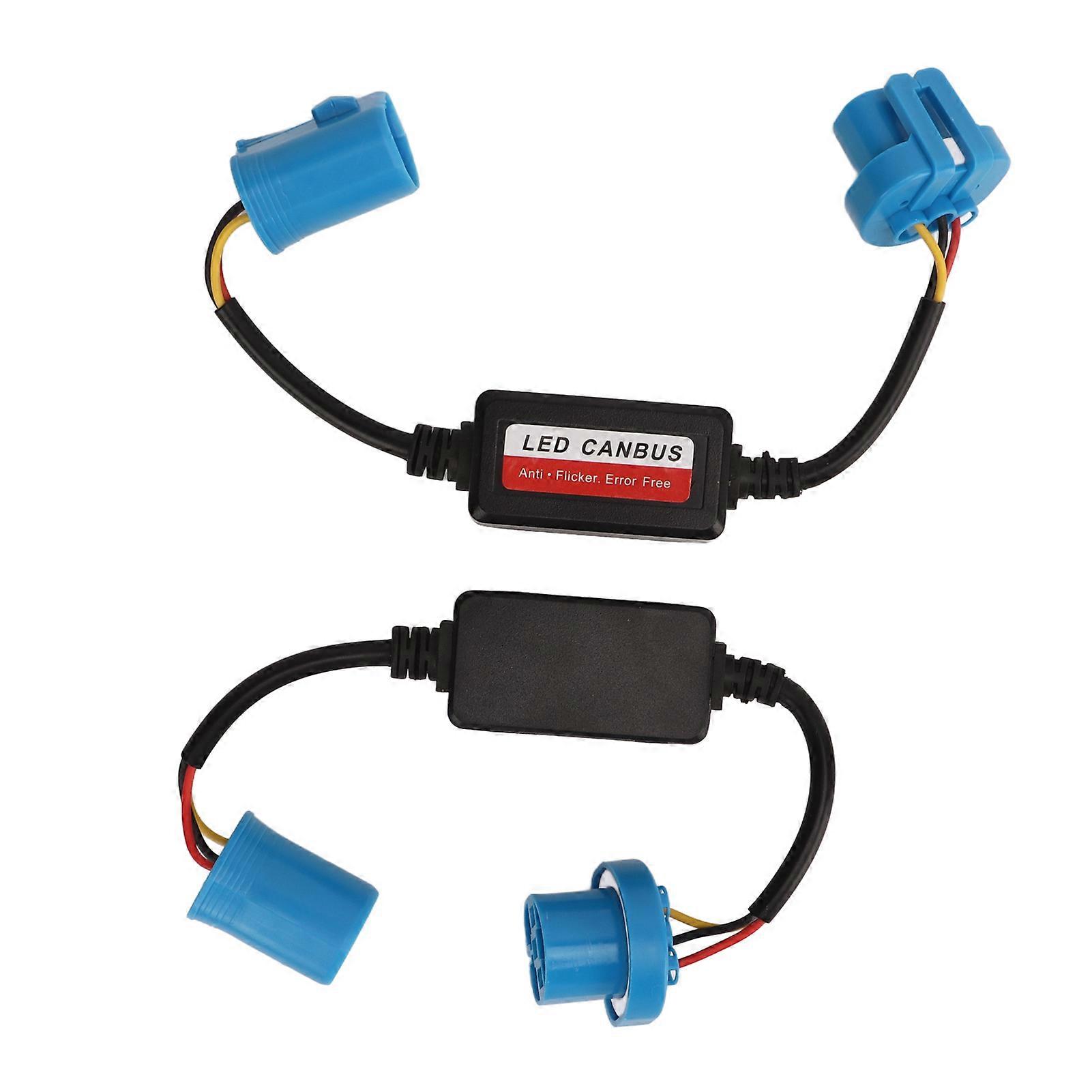 2Pcs Headlight Decoder 9007 HB5 Plug 12V DC Error Anti Flicker Resistor Canceller for LED Headlight Or Fog Light 
