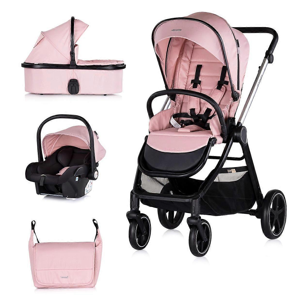 Chipolino Combi Barnevogn 3 in1 Marbella Fottrekk Sett inn i-Size bilsete for spedbarn