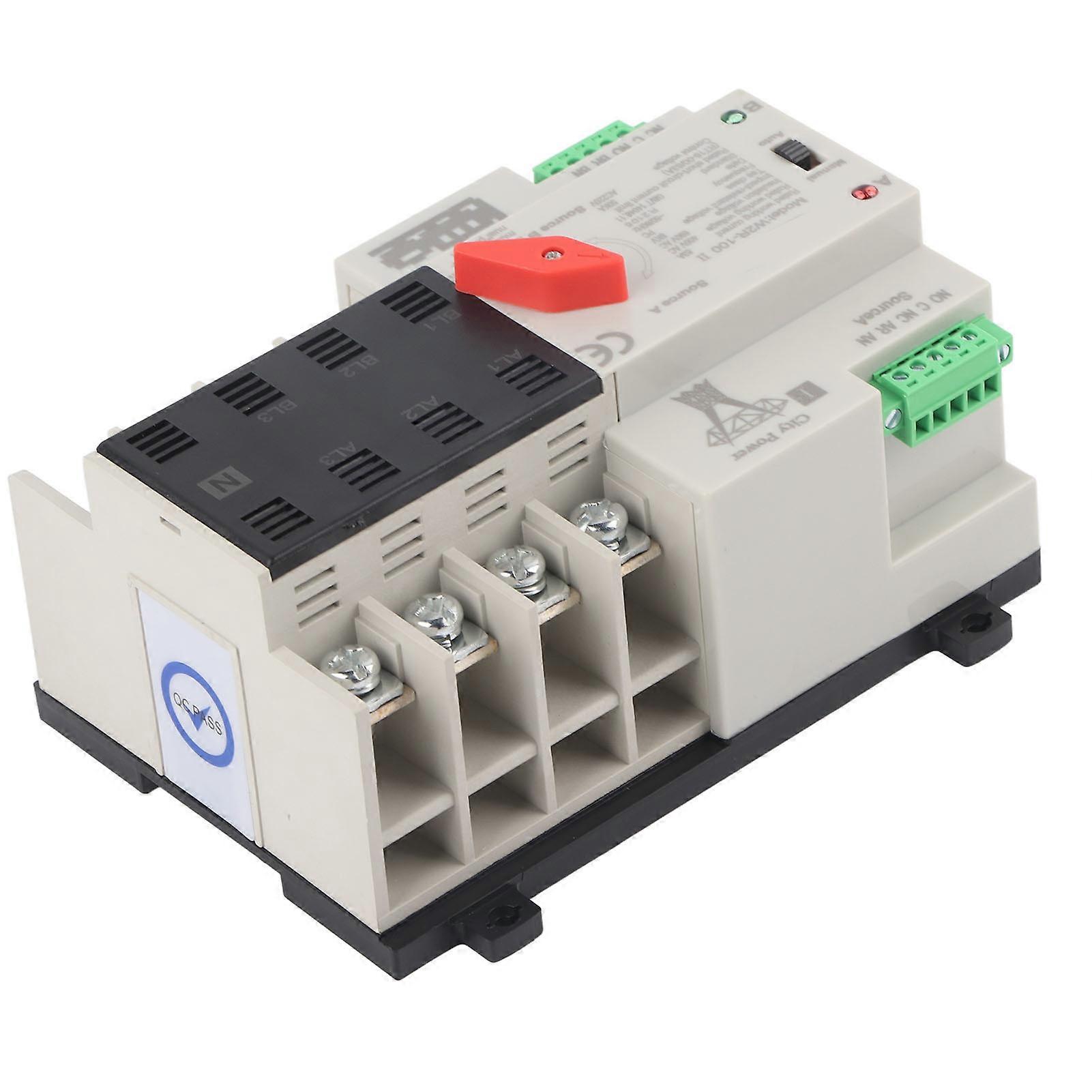 W2R‑100 Dual Power Supply Automatic Transfer Switch 4P 63A Power Transfer Switch
