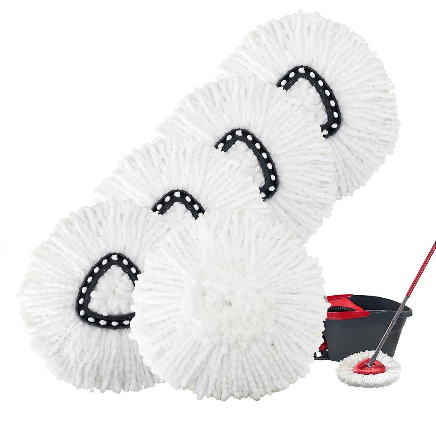 8 Pack Microfiber Spin Mop Replacement Heads Compatible with All Hard-Surfaced Floors, Durable and Machine Washable