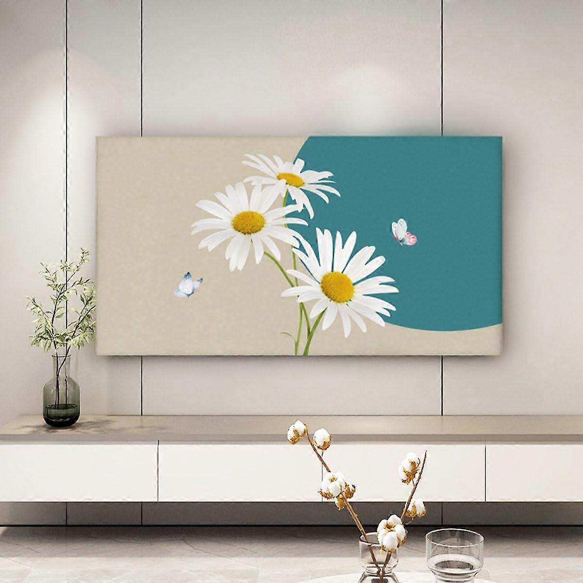 TV Covers Dust Cover Cloth for 32-80 Inch Televisions, Light Luxury Style, Colorful Design, Protective Fabric, Model Size 76-85 IN