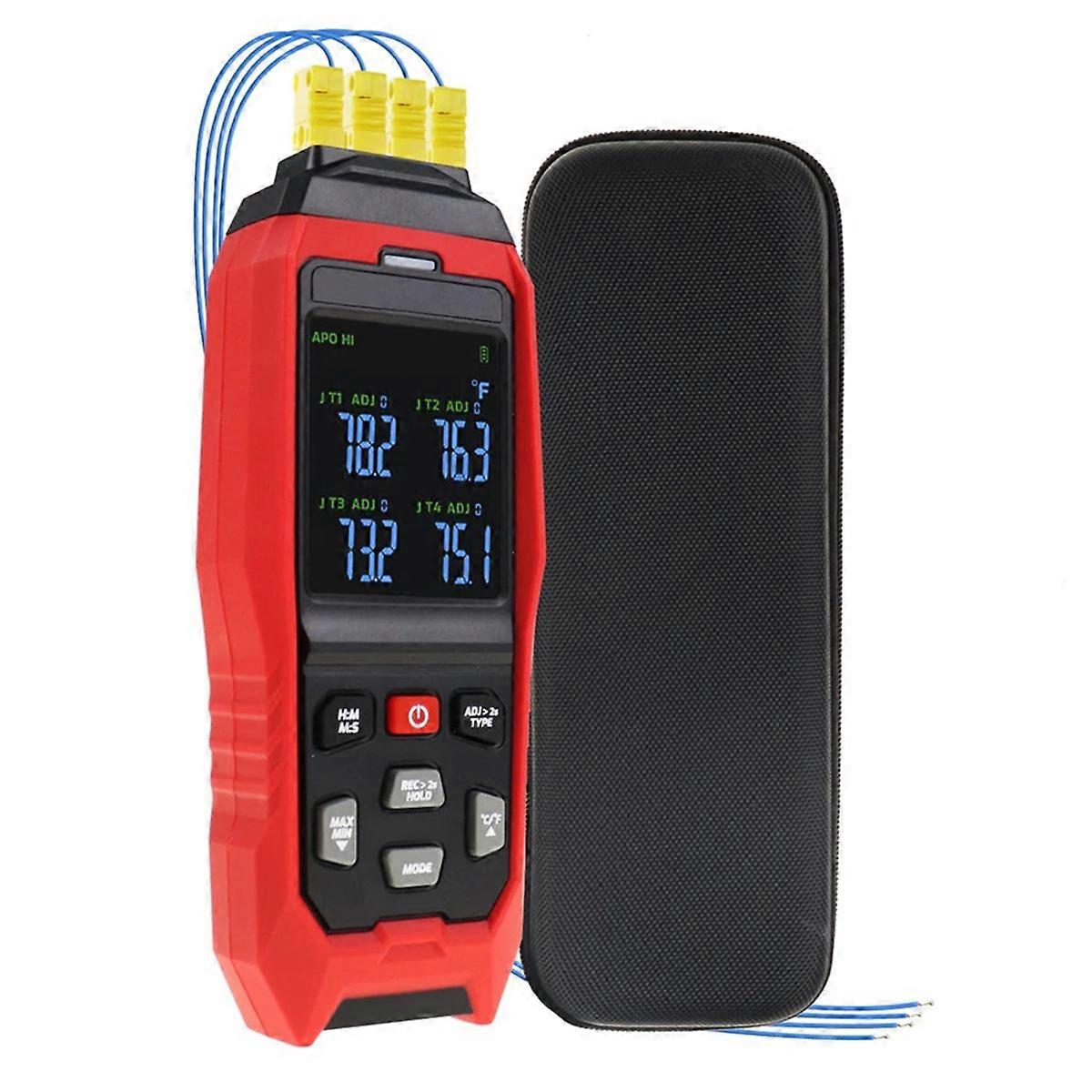 4 Channels Thermocouple Thermometer Data Logger Thermometerc K Type Temperature Logger with Sound &