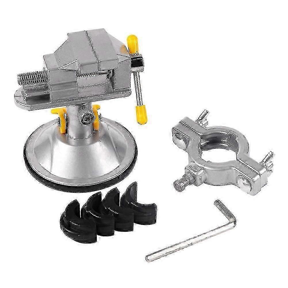 360 Degree Rotatable Universal Bench Vise Sucker Clamp Worktable Fixed Frame