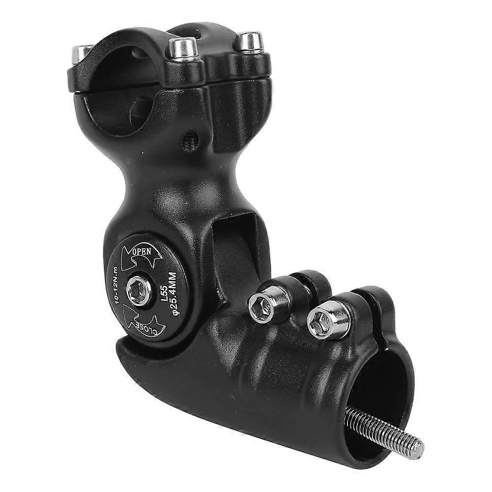 High Quality Black 6061 T6 Aluminum Alloy Adjustable Angle Mountain Bike Stem Modified Bicycle Extension Accessory 25.4 x 55