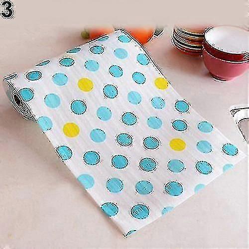 300cm Cute Polka Dots Shelf Paper Cabinet Drawer Liner Kitchen Table Mat