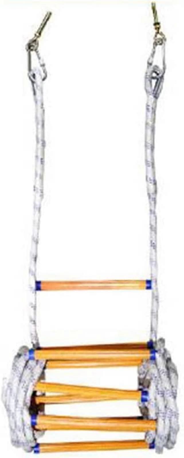 Fire escape ladder, fire escape ladder, 2-8 floors indoor/outdoor rope ladder, can be quickly deployed from windows and balconies, 5 meters/16 feet