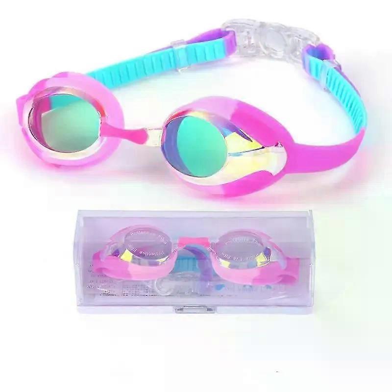 Children's Swim Goggles Electroplating High Definition Anti-fog Waterproof Comfortable Block Bright Light Vision Large Goggles