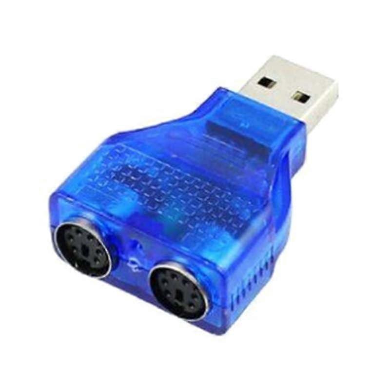 PS/2 Dual PS/2 Laptop USB Male Converter Adapter to PS2 Female for Keyboard and Mouse Compatibility