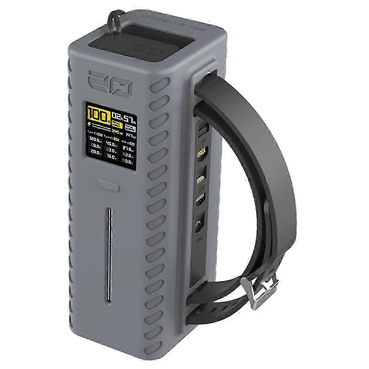 SIKAI Silicone Case for CUKTECH No.20 Power Bank USB C Cable Organizer with Handle Design Fits Dustp