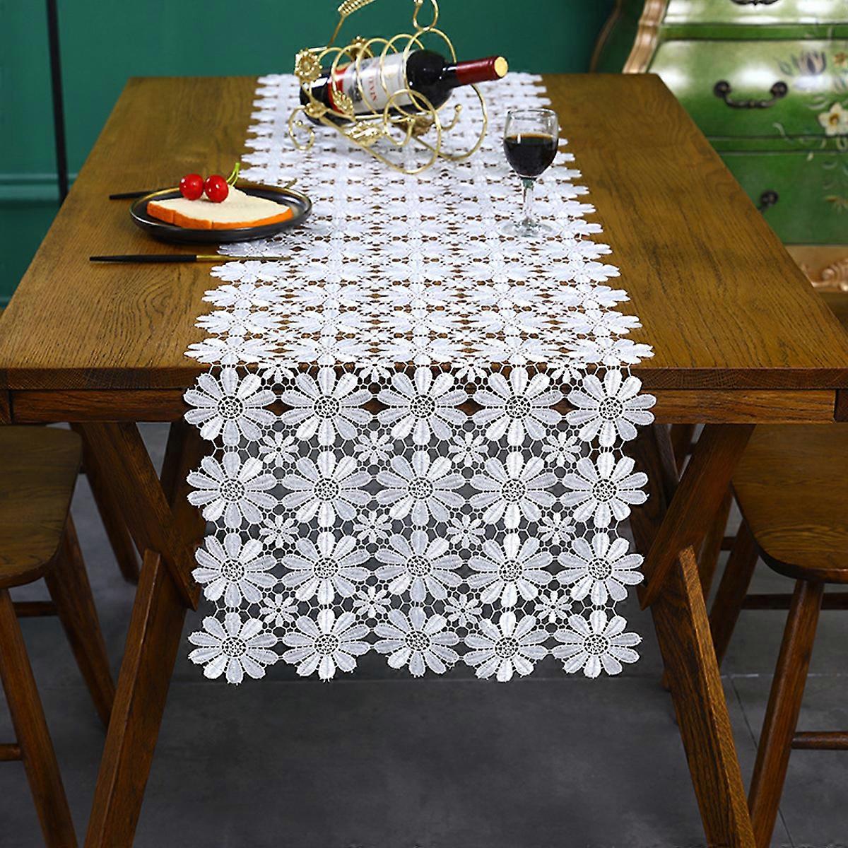White Lace Table Runner, Summer Table Runner, Tea Coffee Table Runner, buffet decor