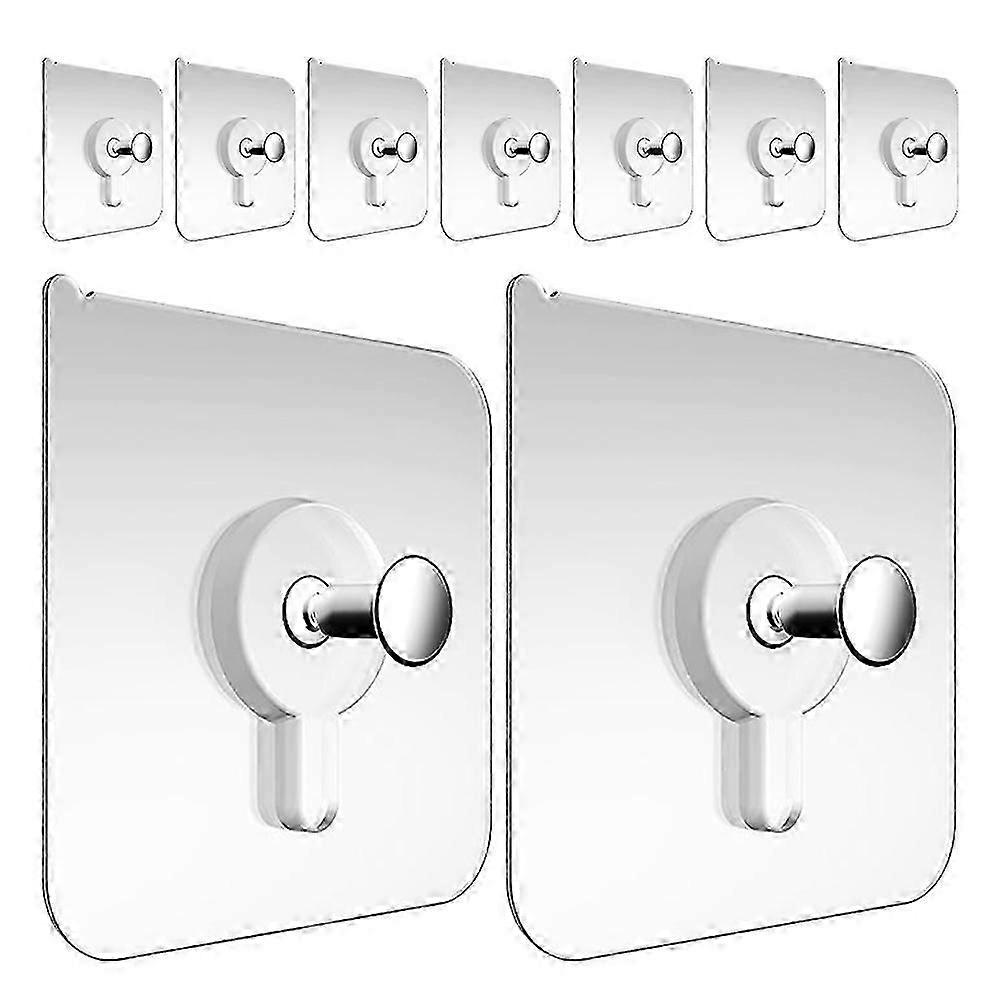 30Pcs Easily Hang Pictures on Walls Without Nails Using These Strong and Transparent Adhesive Hooks