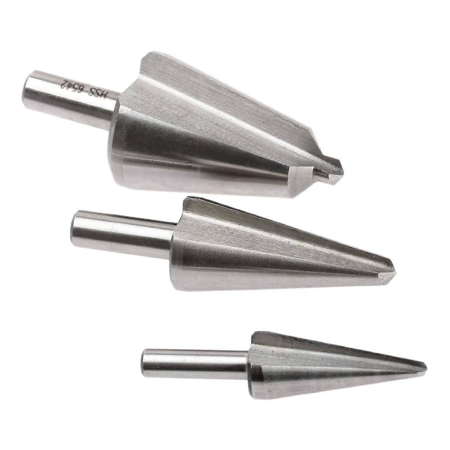 3pcs 1630.5mm,520mm,314mm HSS Taper Power Drill Bit Umbrella Step Drill Set Cone Chamfer Cutter