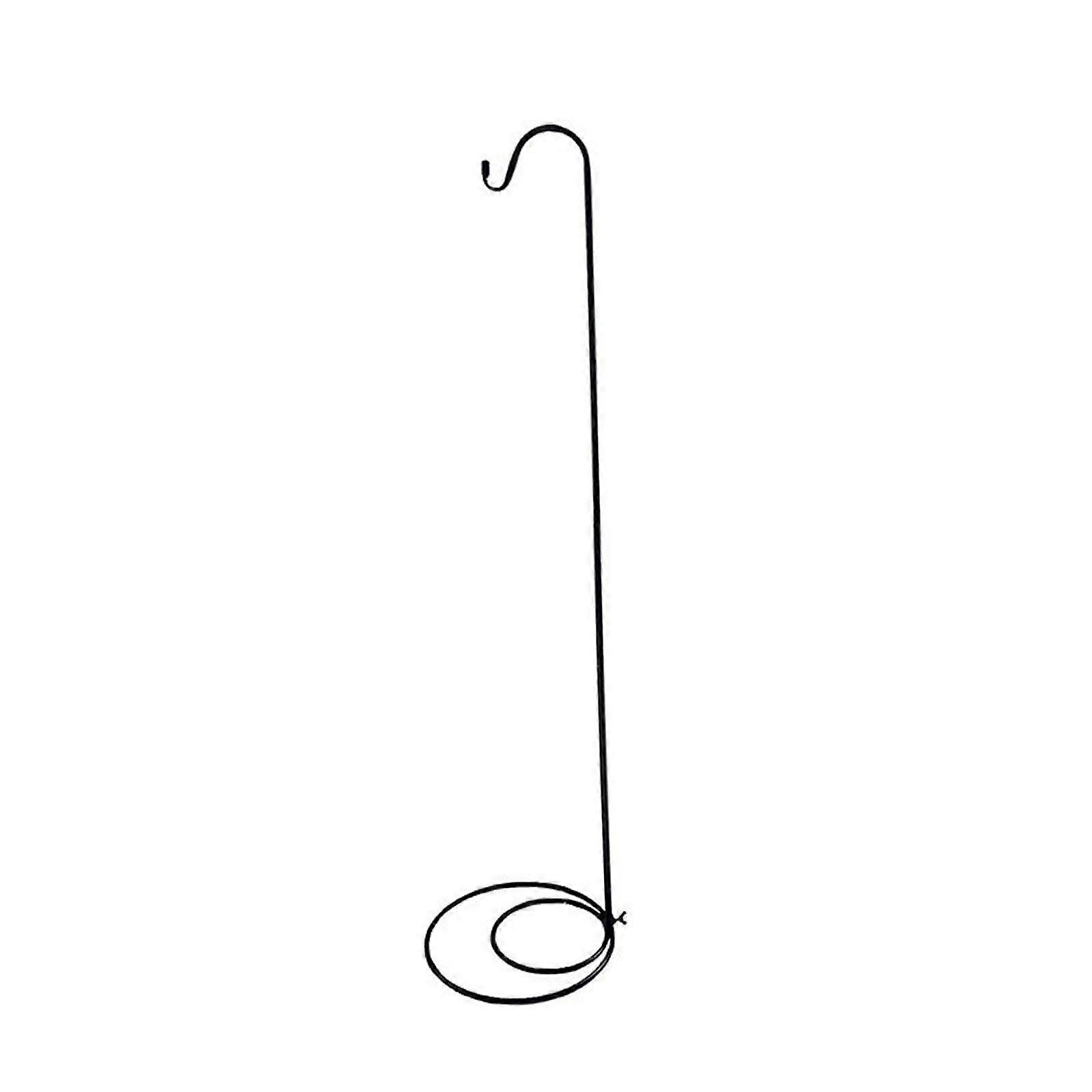 Shepherds Hook Iron Stand With Flat Base For Indoor Outdoor Signs Patios Lanterns Yards Path Lights