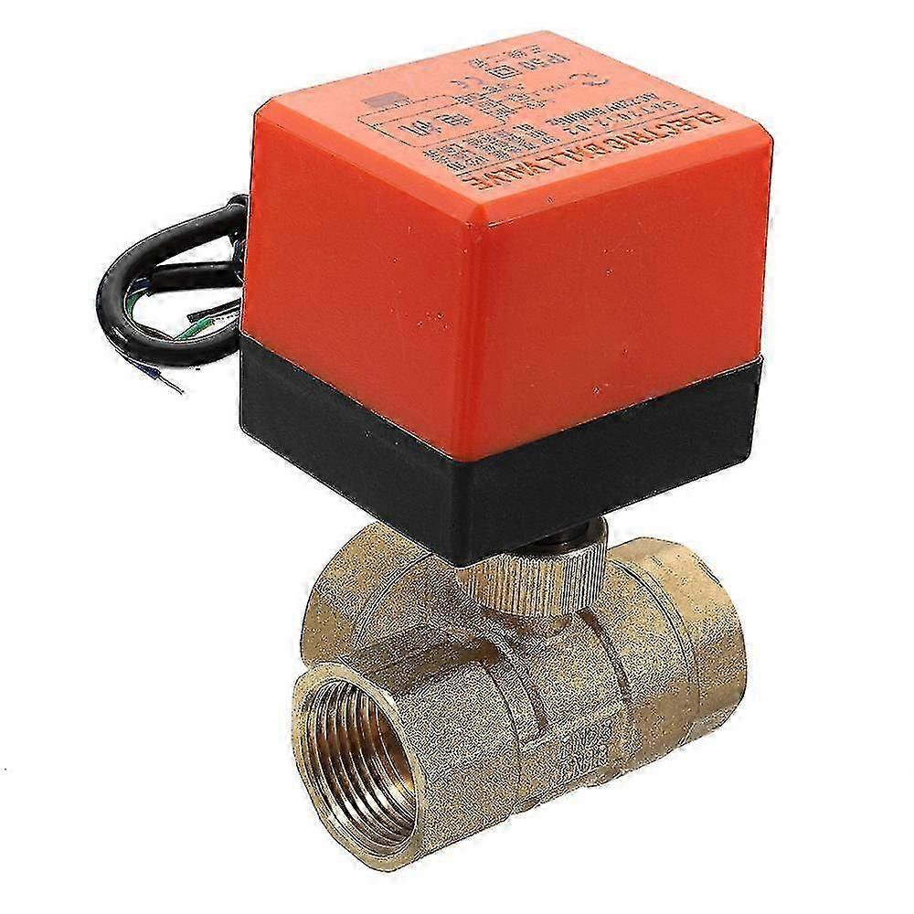 Motorized brass three way ball valve
