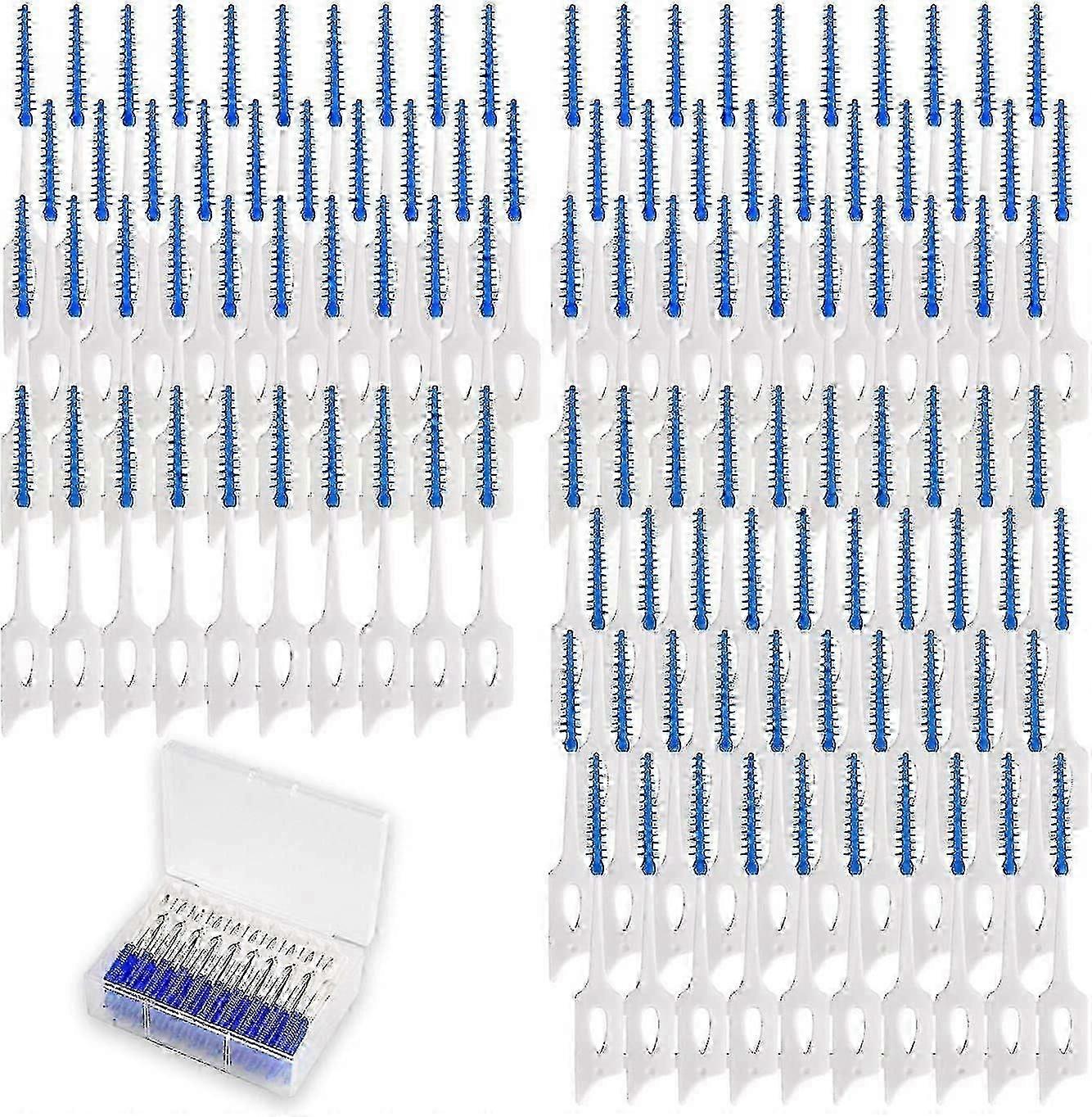 200pcs Heilwiy Gift Dual-use Interdental Brushes, Silicone Dental Toothpicks