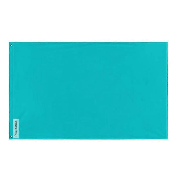 Turquoise Blue Flag – 90 x 150 cm – Polyester – Iron Eyelets – Durable