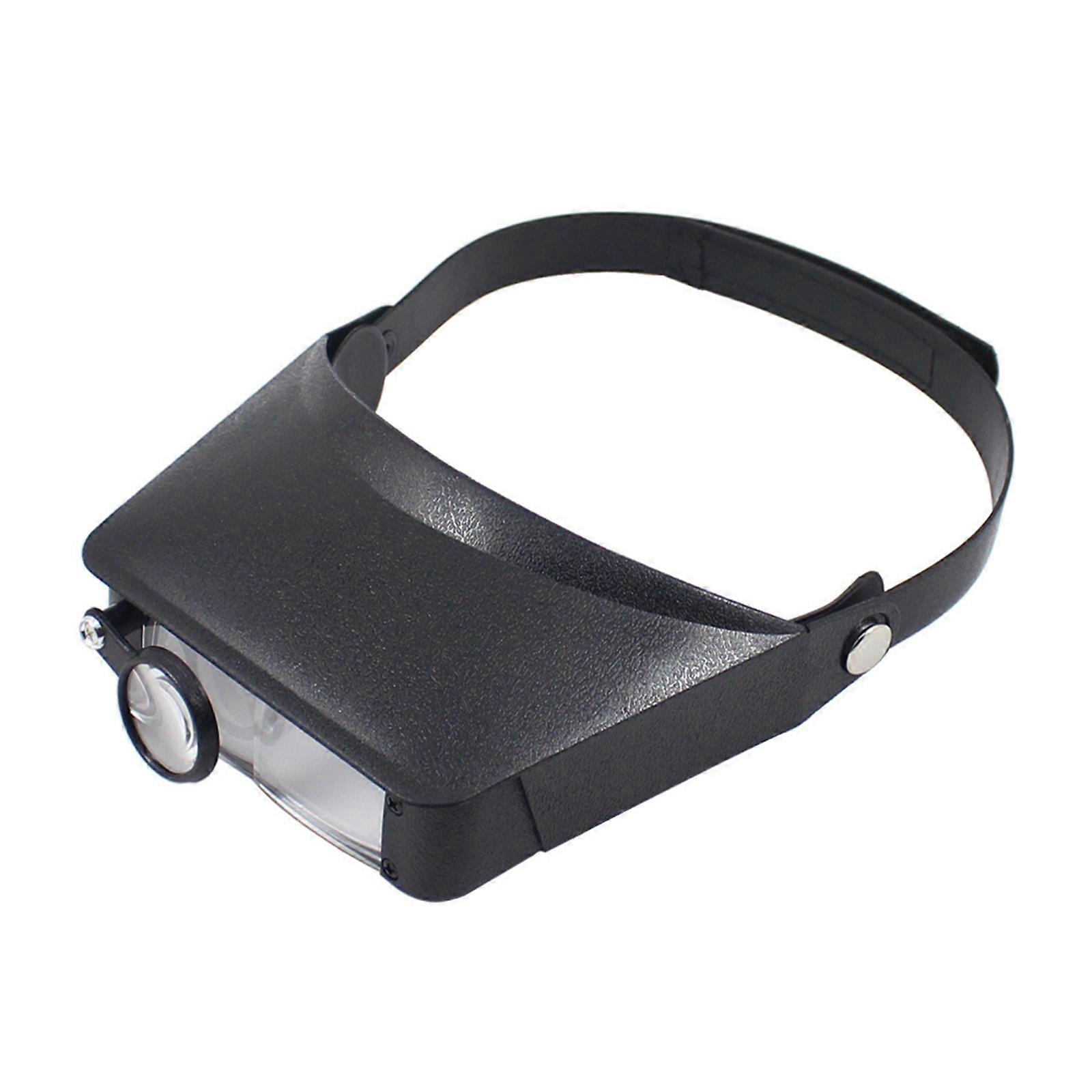 Portable Head Mount Magnifier Multiple Adjust Head-mounted Magnifying Glass Handsfree Magnifying Glasses for Close Work