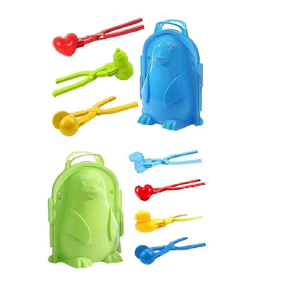 9個クリップ屋外漫画おもちゃ子供用雪球戦