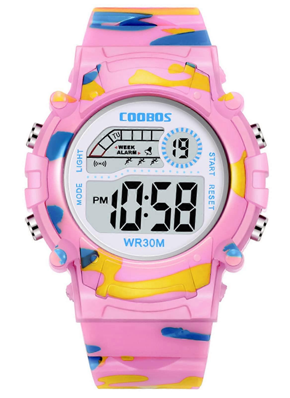 Fashion Sport LED Digital Multifunction Rubber Electronic Watch