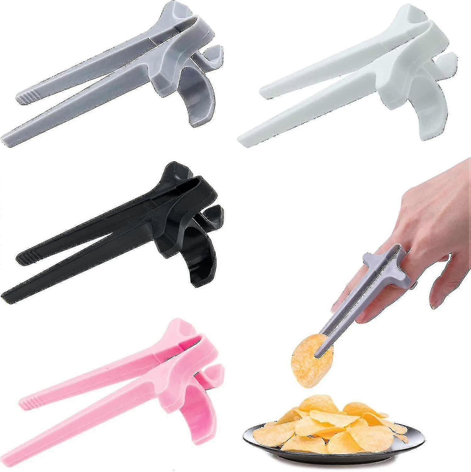 4pcs Finger Chopsticks For Gamers,reusable Snack Finger Chopsticks,lazy Auxiliary Chopstic Gift