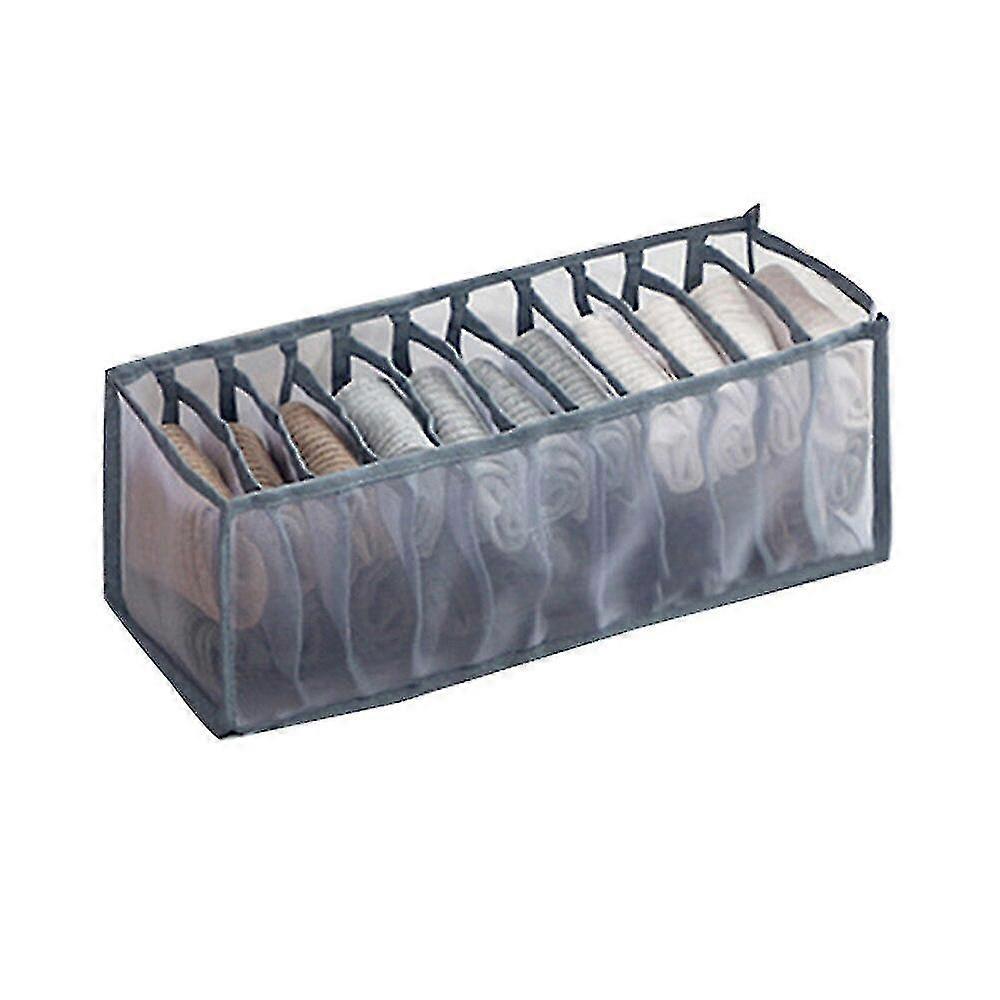 Underwear Bra Organizer Drawer Box - 11 Grids Gray