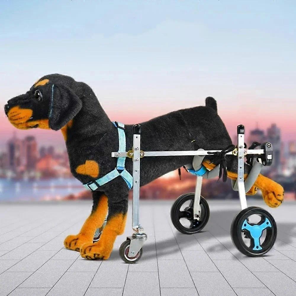 Sedia a rotelle per cani 4 ruote, riabilitazione di animali domestici di piccola/media taglia Sedia a rotelle assistita da passeggio