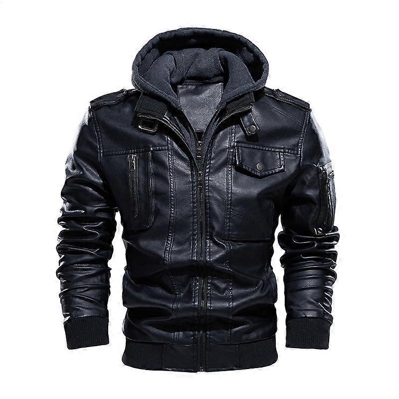 Fall and Winter Men's Washed Leather Jacket Leather Jacket