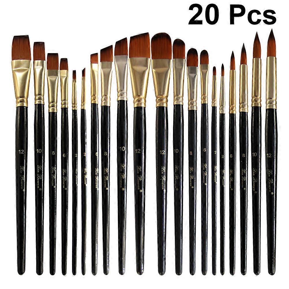 Artist Brush Set with Nylon Hairs, Designed for Versatility in Painting Styles