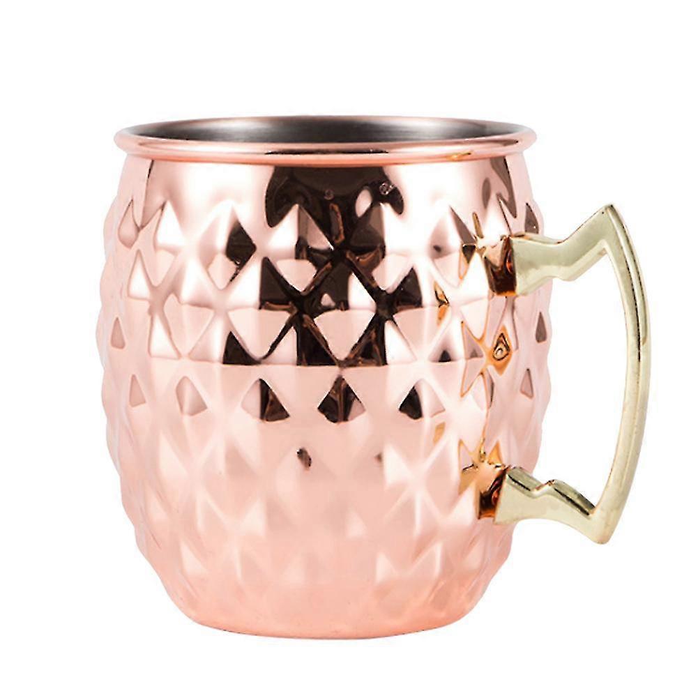 ホームバー用600mlローズゴールドステンレススチールカクテルシャンパンビールジョッキ