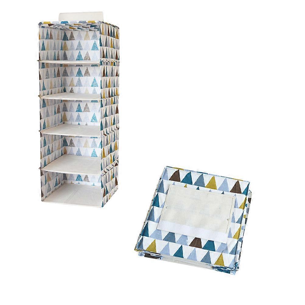 Wardrobe Storage Thicken PP Board Hanging Bag Load-Bearing Rectangular Shape Multilayer For Closet 1Set