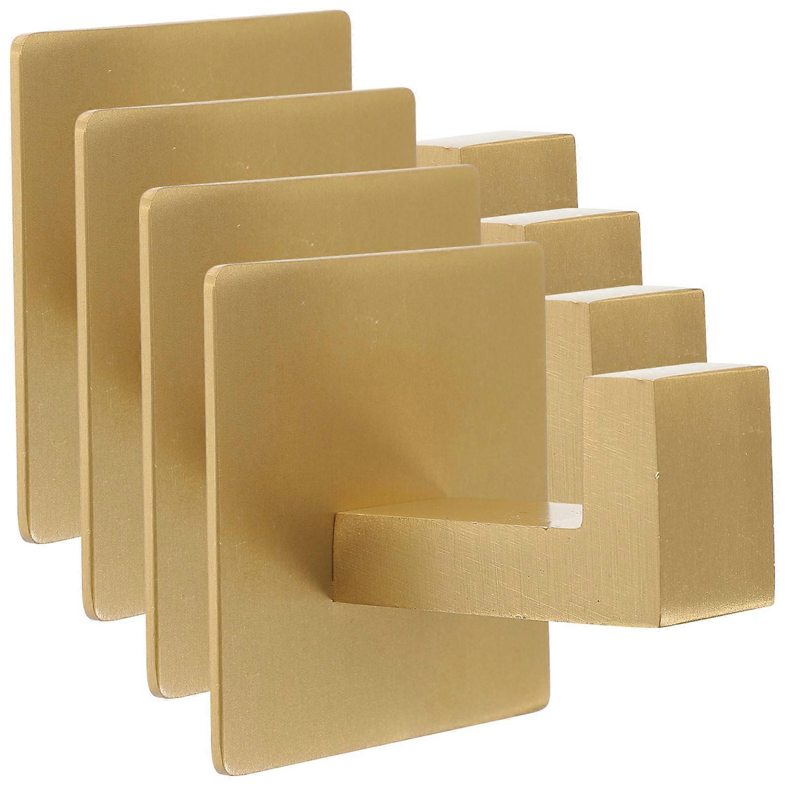 Wall Hooks Adhesive Simple Design Indoor Drying Home Organization 4Pcs