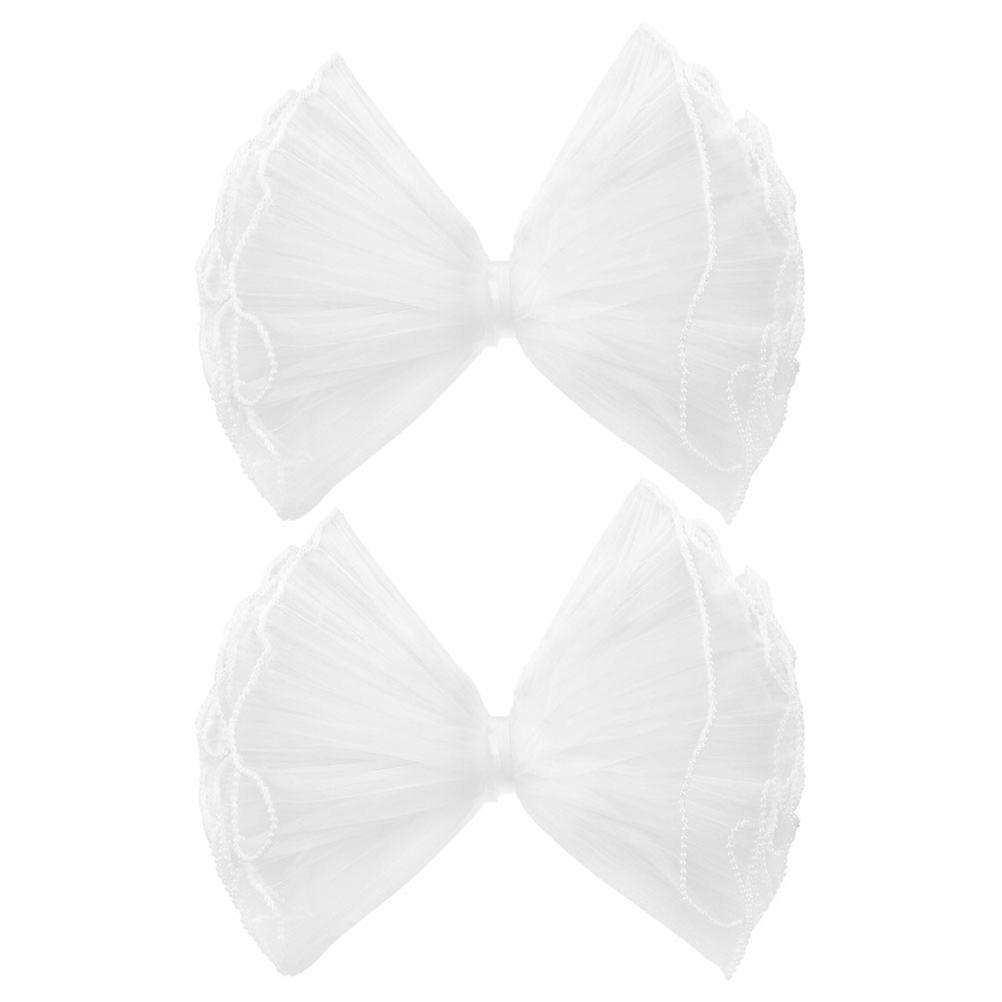 Gauze Mesh Florist Supplies Double-Sided Wavy Design Wrinkle Craftsmanship White Flower Bouquet Wrapping Paper 2Pcs
