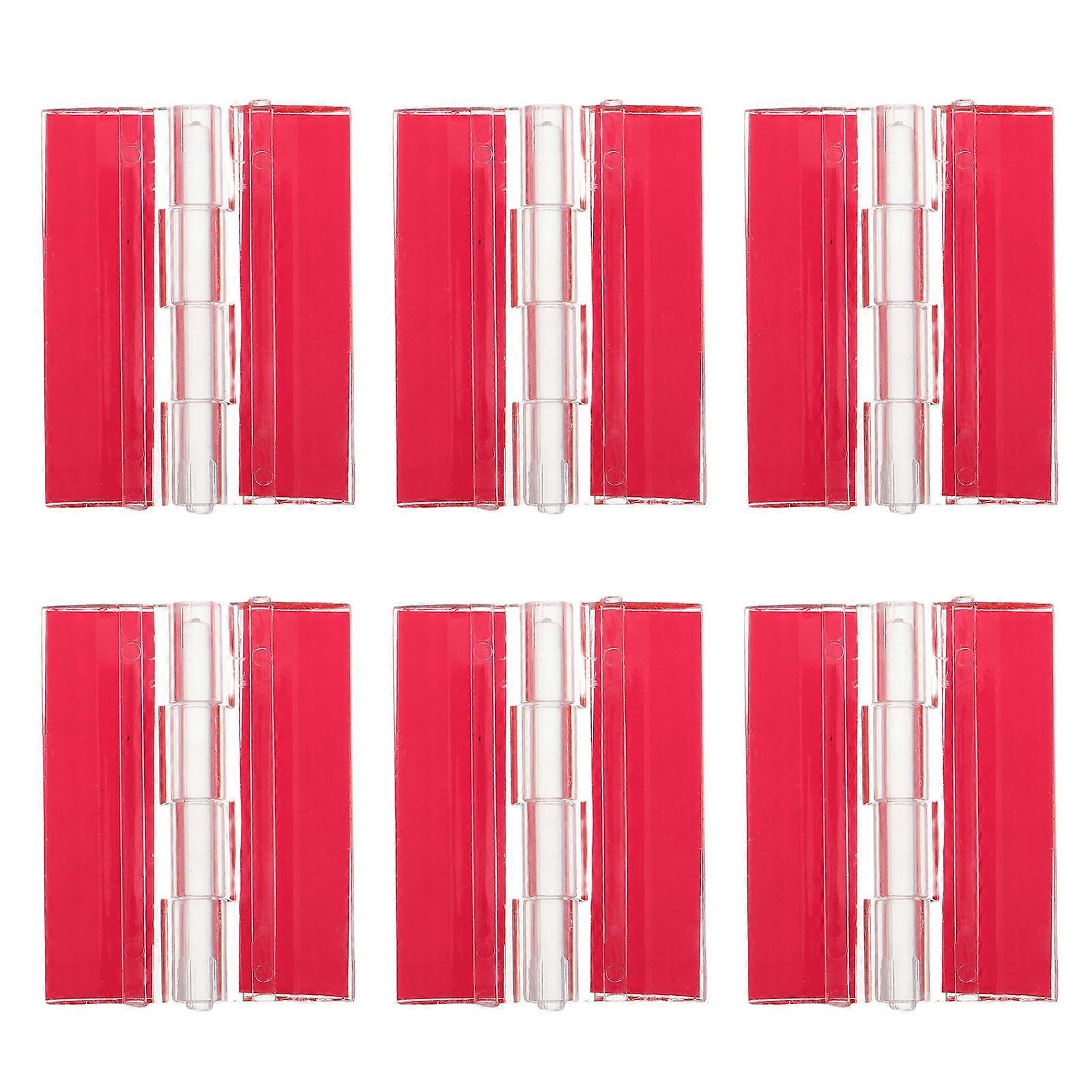 Continuous Piano Hinge Acrylic For Home Use Diy Projects Transparent Color 45mm Length 6Pcs