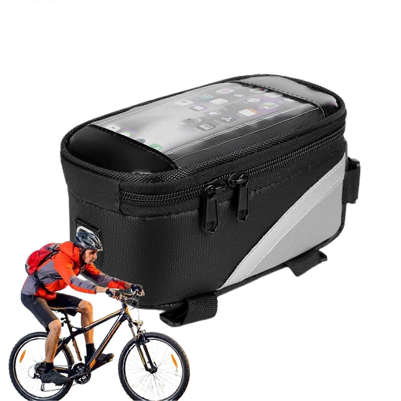 Bicycle Frame Bag, Phone Case with T Touch Screen, Holder for EBike Mountain Bike
