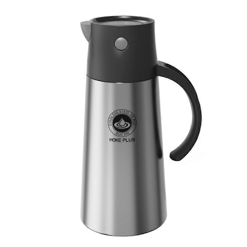 Oil Dispensing Bottles Cylindrical Leak-Proof Oil Pot PP Material For Restaurant 1Pc