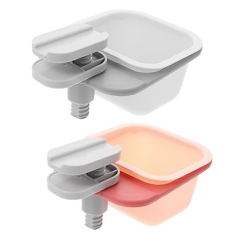 Rubbish Can Rectangular Trash Container Daily Life ABS Material Desk Organization 2Pcs