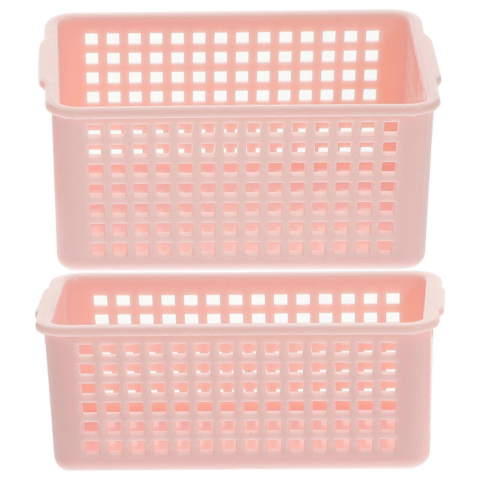 Miniature Storage Basket Model Pink 5X3X2.5CM Cultivates Hands-on Ability 2Pcs