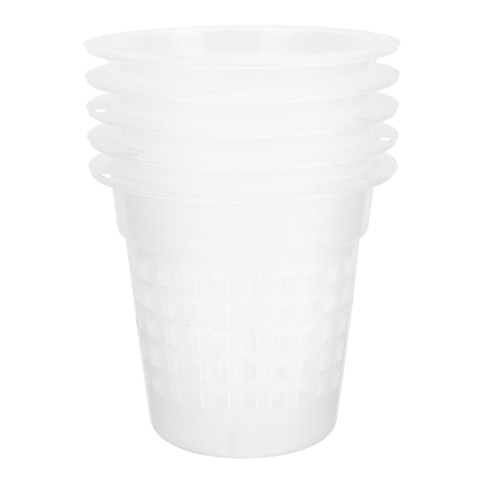 5pcs Transparent Plastic Orchid Pots with Drainage – Durable, Lightweight Planters for Home, Office, or Balcony Gardening