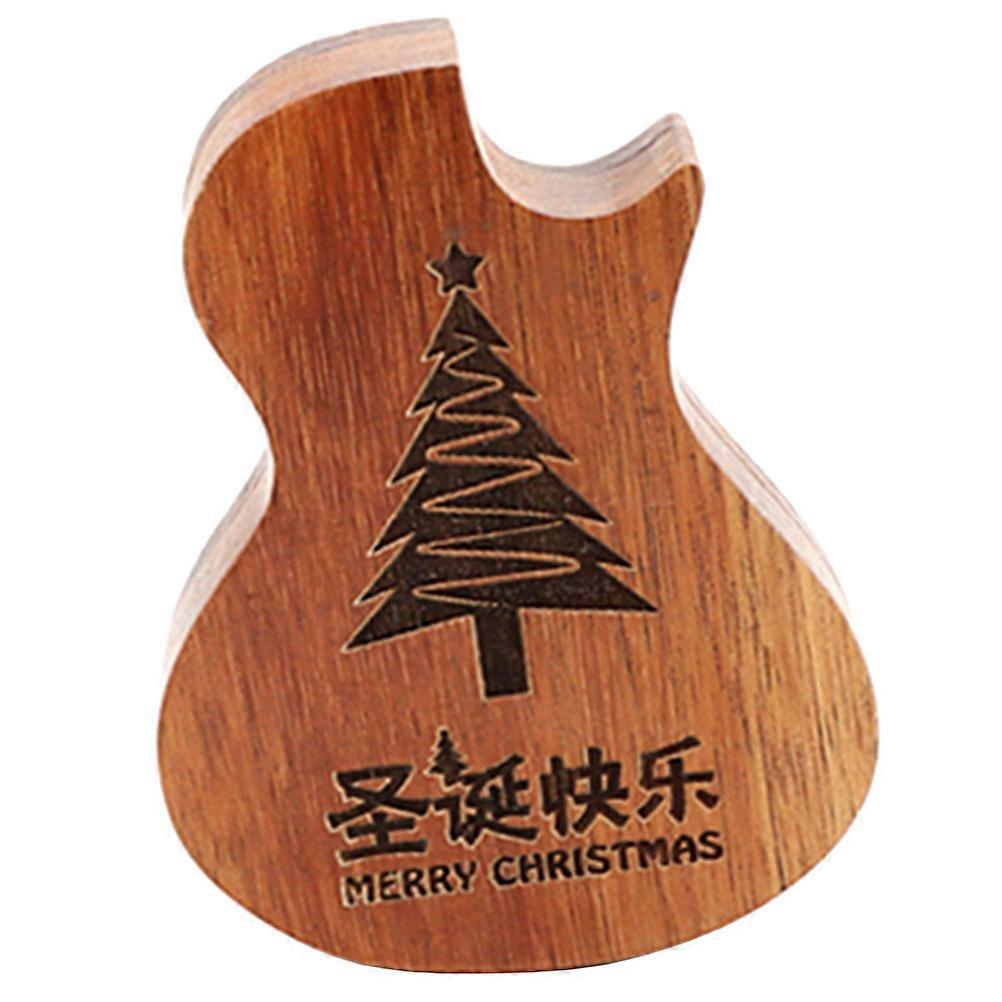 Wooden Guitar Pick Case with Thumb Pick Holder – Durable Multipurpose Storage Box for Acoustic Guitar, Ukulele, and Bass Picks – Shockproof and Water