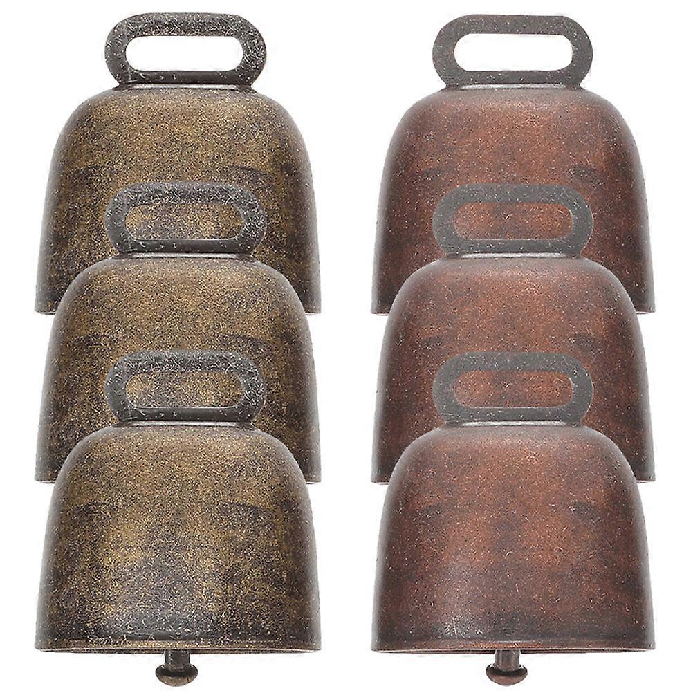 أجراس البقر النحاسية المضادة لفقدان جرس الإنذار للحيوانات الأليفة الأغنام 6 قطع