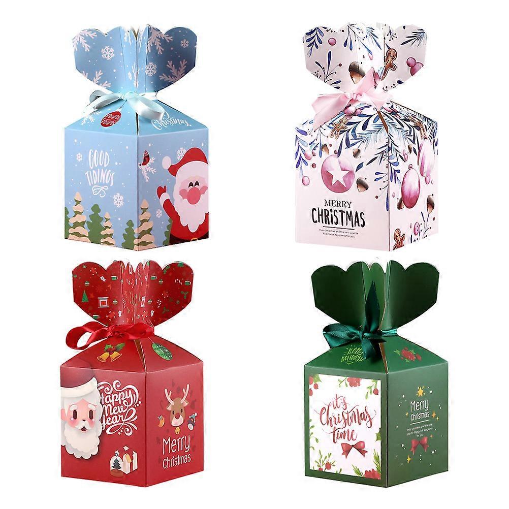 Present Box Christmas present Boxes Packaging Green 8.8*8.8*9.5cm Diy 10Pcs