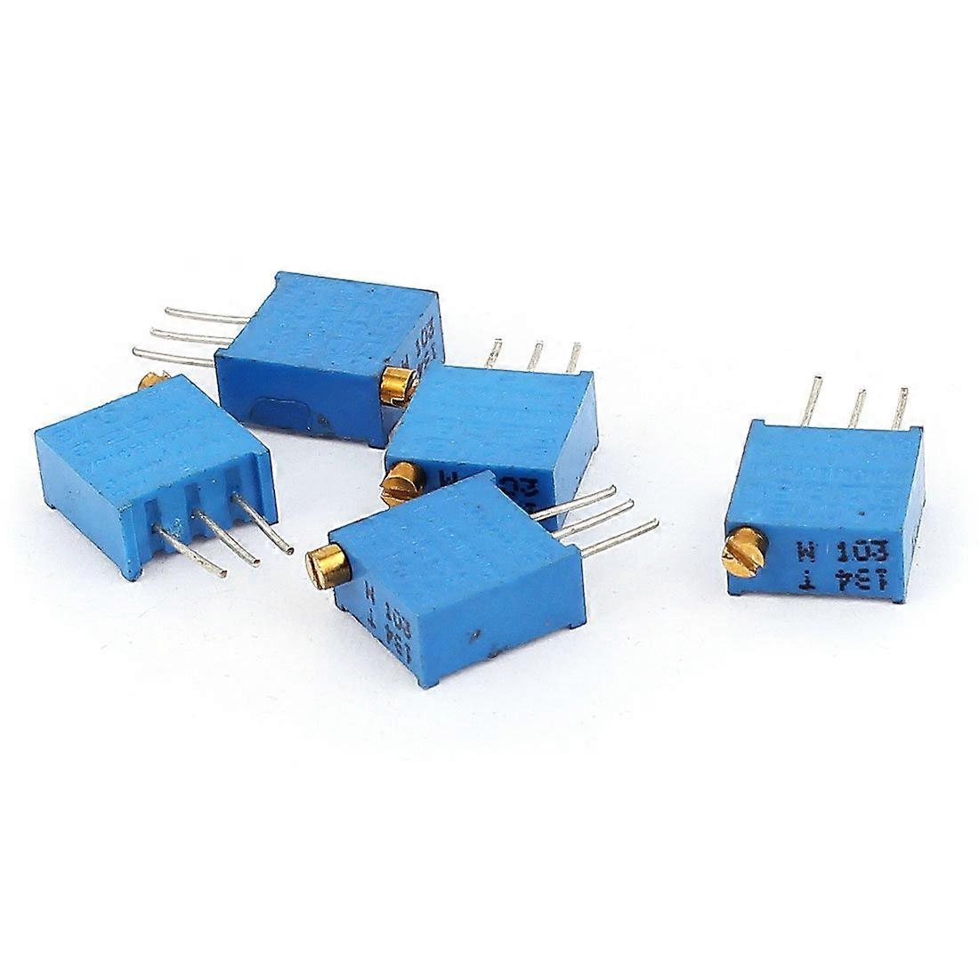 5 pieces 3296W 10K Ohm adjustable resistor for multiturn potentiometer (5 pieces 3296W 10K Ohm adjustable resistor for potentiometer)